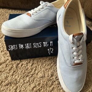 Classic Blue and White Canvas Sneakers